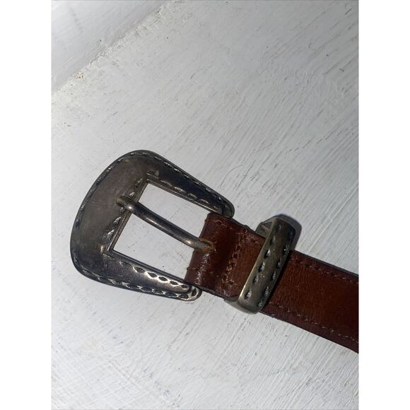 Solid Brass Buckle And Leather Women’s Belt 3804L Made In India - Picture 3 of 8